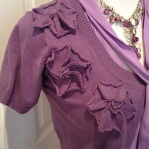 XOXO brand purple cropped sweater